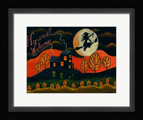 Framed Witch's Harvest Moon Print