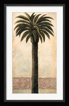Framed Silhouette Palms I Print