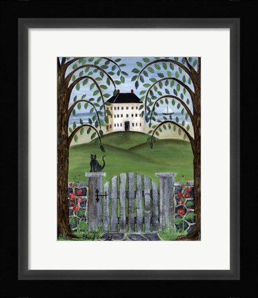 Framed Ocean House Cat Print