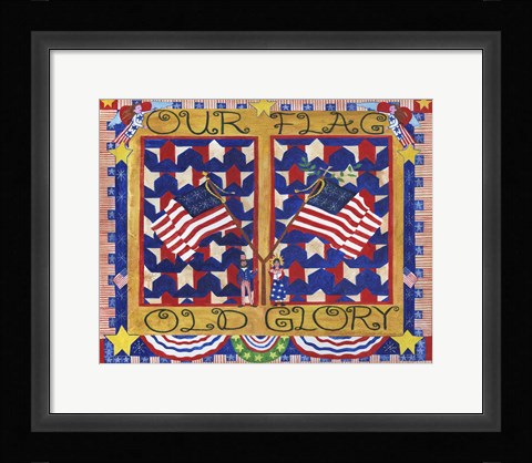 Framed Our Flag Old Glory Print