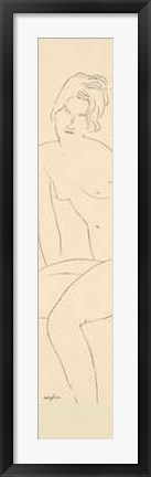 Framed Nudo Seduto Print