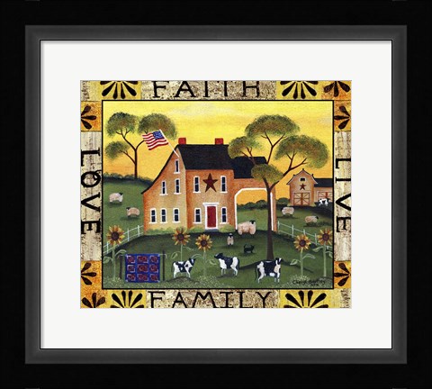 Framed Faith Family Live Love Lang Print