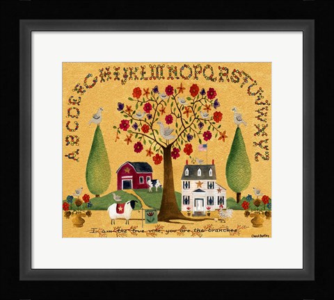 Framed I am the True Vine Lang Print