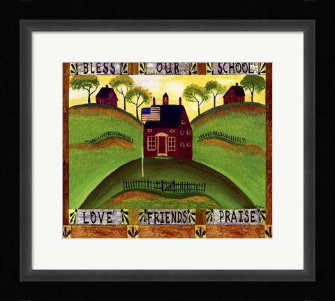 Framed Bless our School Print