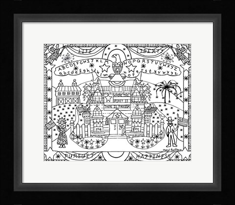 Framed Life Liberty Happiness Print