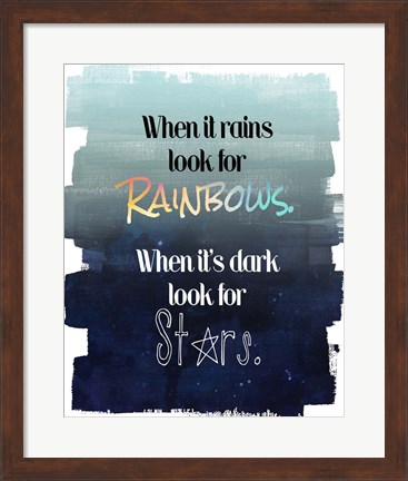 Framed Look for Rainbows Print