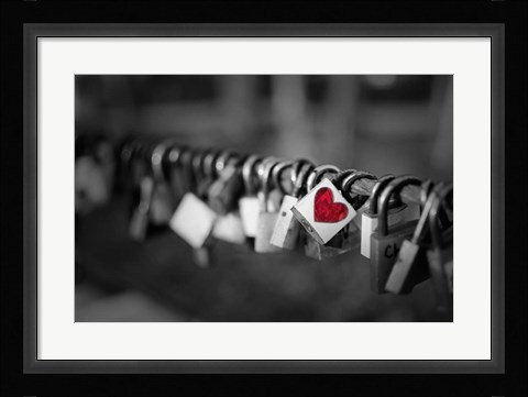 Framed Pop of Color A Locks of Love to Go Around Print