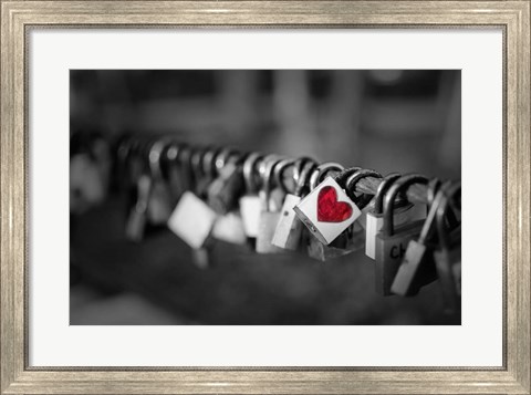 Framed Pop of Color A Locks of Love to Go Around Print