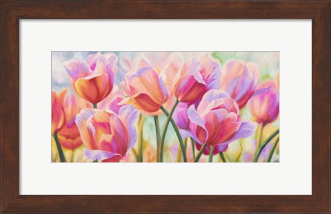 Framed Tulips in Wonderland Print