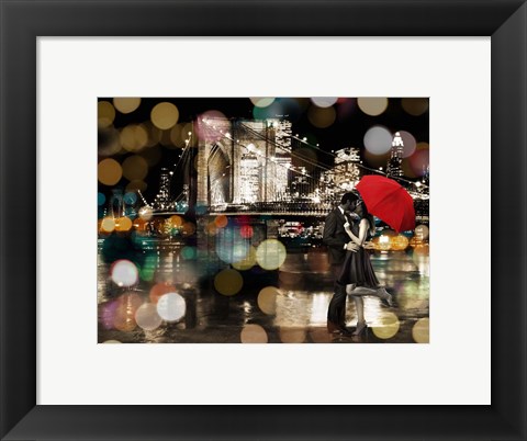Framed Kiss in the Night Print