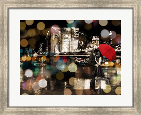 Framed Kiss in the Night Print