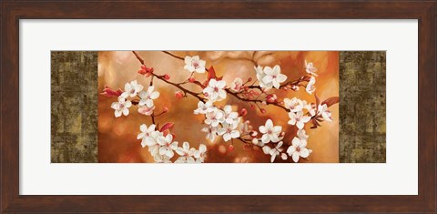 Framed Orange Sakura Print
