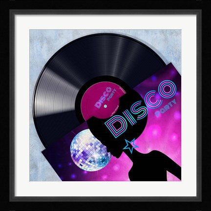 Framed Vinyl Club, Disco Print