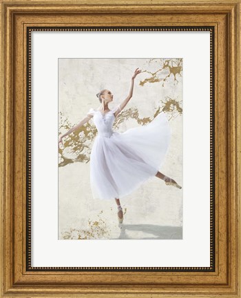 Framed White Ballerina Print