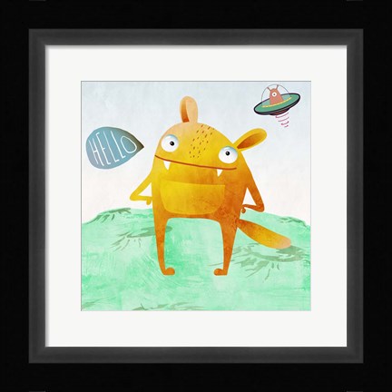 Framed Alien Friend #4 Print