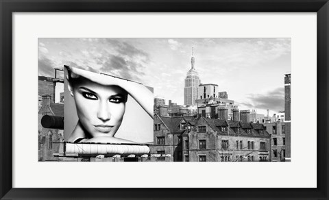 Framed Billboard in Manhattan Print