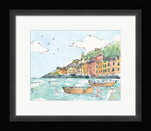 Framed Portofino I Print