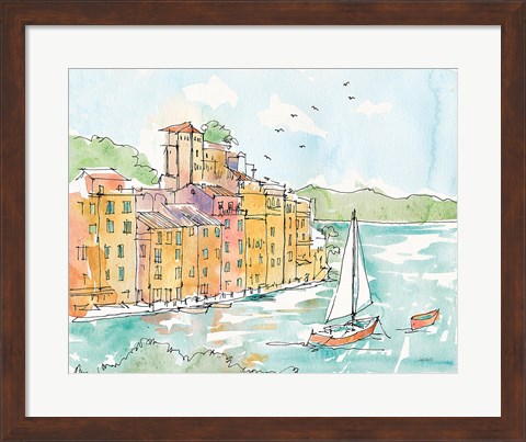 Framed Portofino II Print