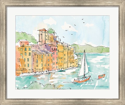 Framed Portofino II Print
