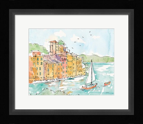 Framed Portofino II Print