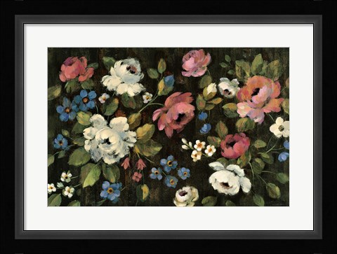 Framed Expressive Spray on Black Print