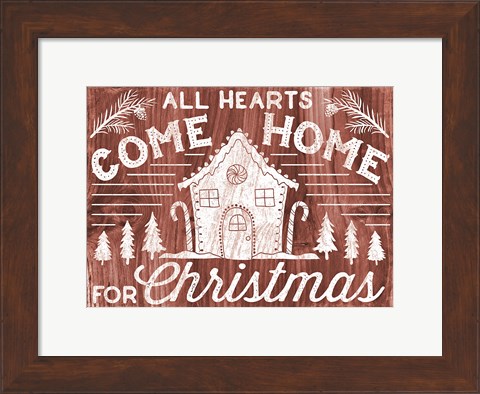 Framed Rustic Holiday IV Print