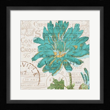 Framed Bookshelf Botanical IV Print