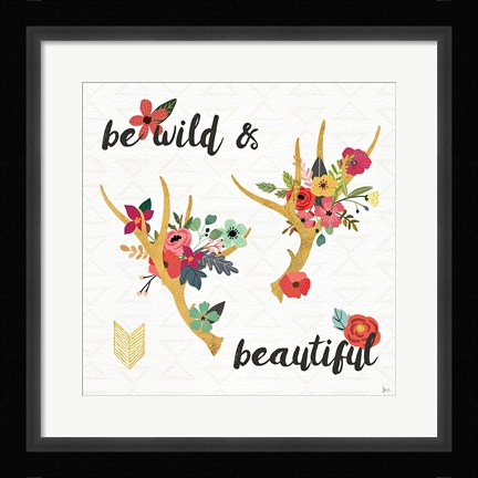 Framed Boho Beauty I Print
