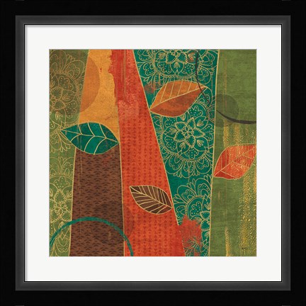 Framed Bohemian Leaves II Print