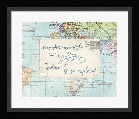 Framed Travel Posts IV Print