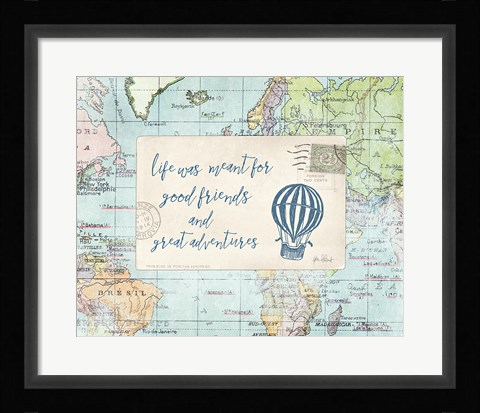 Framed Travel Posts III Print