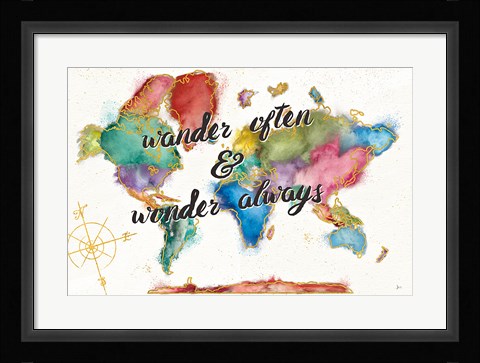 Framed Colorful World I Print