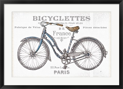 Framed Bicycles II Print