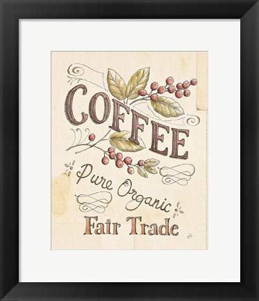 Framed Authentic Coffee VI Print