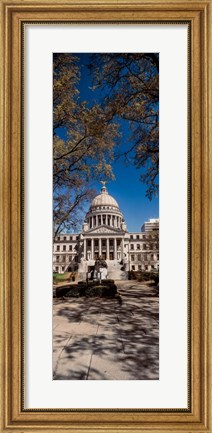 Framed Statue outside a Government Building, Mississippi State Capitol, Jackson, Mississippi Print