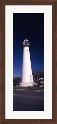Framed Lighthouse at the roadside, Biloxi Lighthouse, Biloxi, Mississippi Print