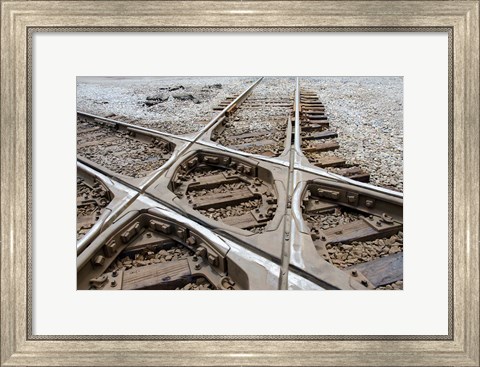 Framed Mississippi, Corinth Crossroads Museum Rail track crossing Print