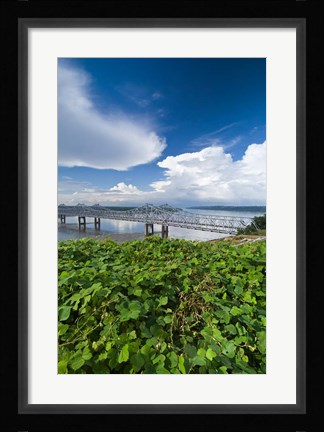 Framed Bridge Over the Mississippi River, Natchez, Mississippi Print