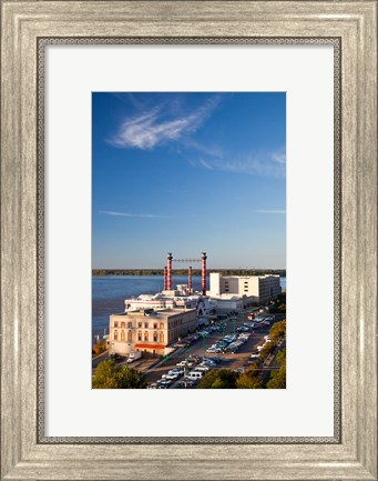 Framed Ameristar Casino, Mississippi River, Mississippi Print