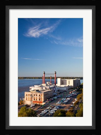Framed Ameristar Casino, Mississippi River, Mississippi Print