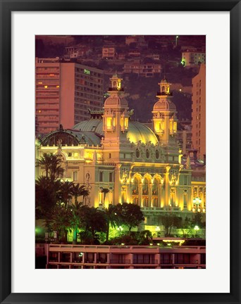 Framed Principality of Monaco, Monte Carlo, Monaco Print