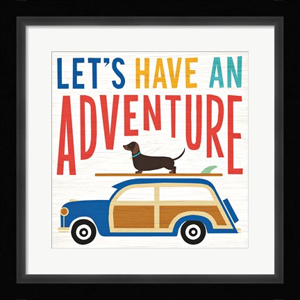 Framed Beach Bums Woodie Print