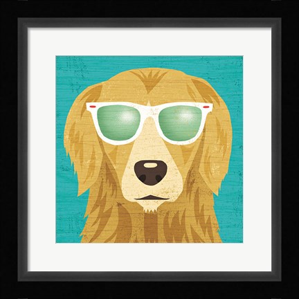 Framed Beach Bums Golden I Print
