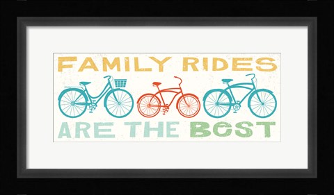 Framed Lets Cruise Family Rides II Print