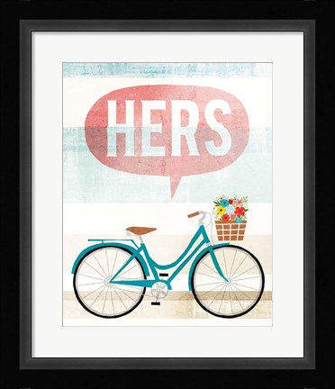 Framed Beach Cruiser Hers II Print