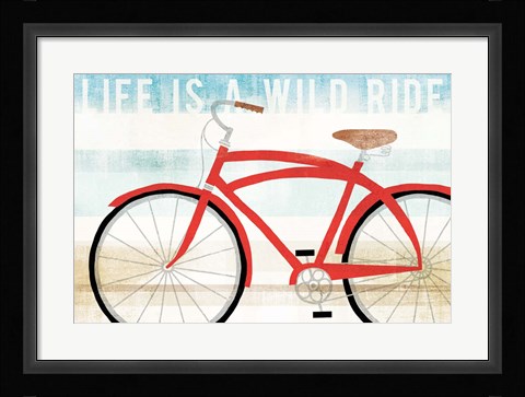 Framed Beach Cruiser His I Print
