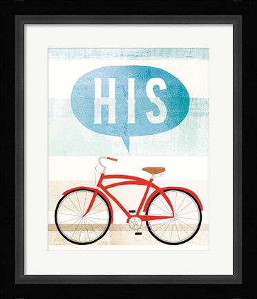 Framed Beach Cruiser His II Print