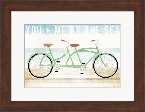 Framed Beach Cruiser Tandem Print