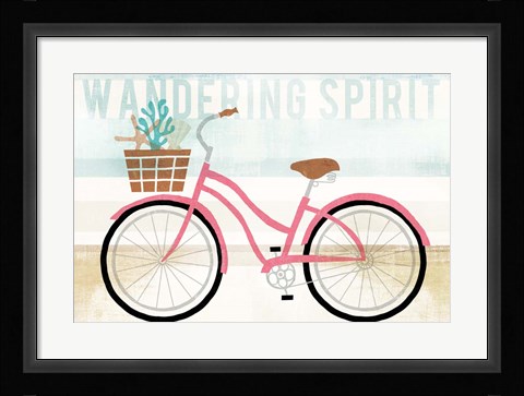 Framed Beach Cruiser Girls I Print