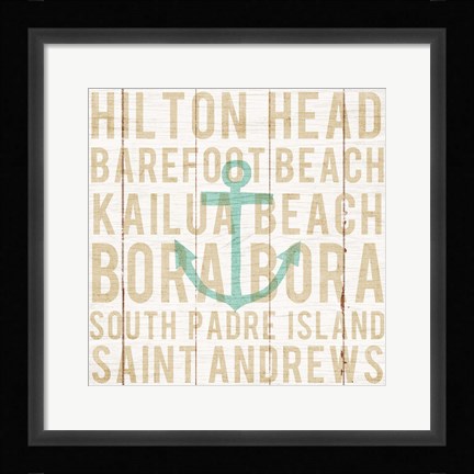 Framed Bon Voyage Anchor Print